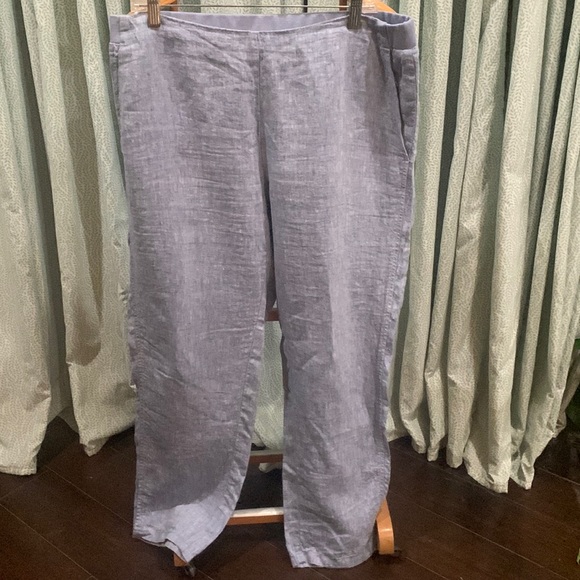J jill love linen light blue linen pant - Picture 1 of 4